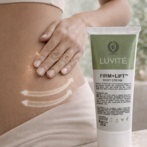 Firm and smooth skin after using Firm+Lift body cream, illustrating improved elasticity, tighter appearance, and refined skin texture